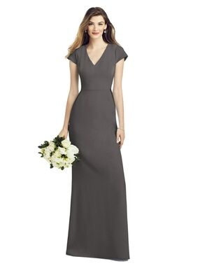 After Six Light Gray V-Neck Cap Sleeve Maxi Dress Size 0. New No Tag